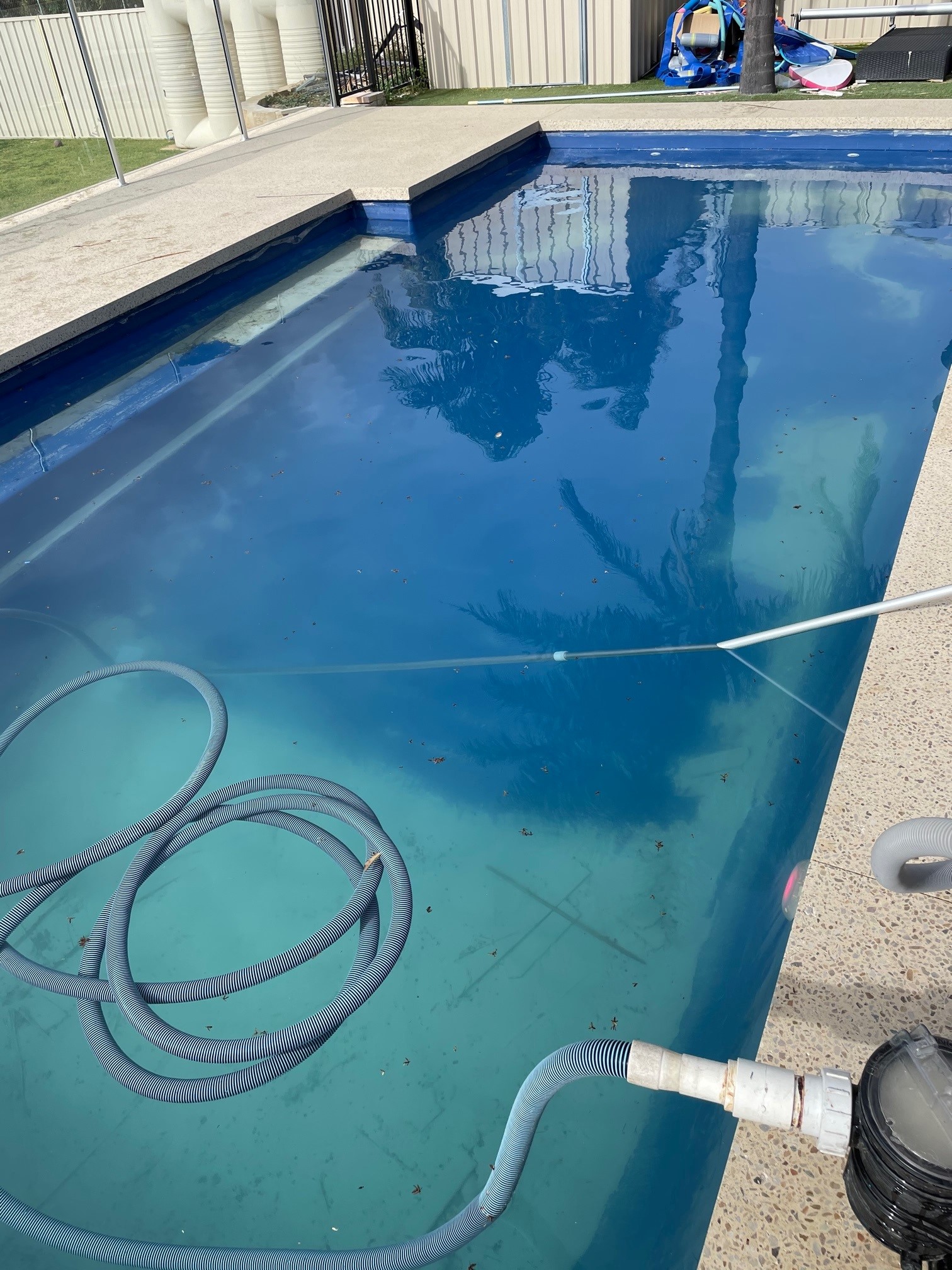 Honed Concrete Cleanup 2 During
